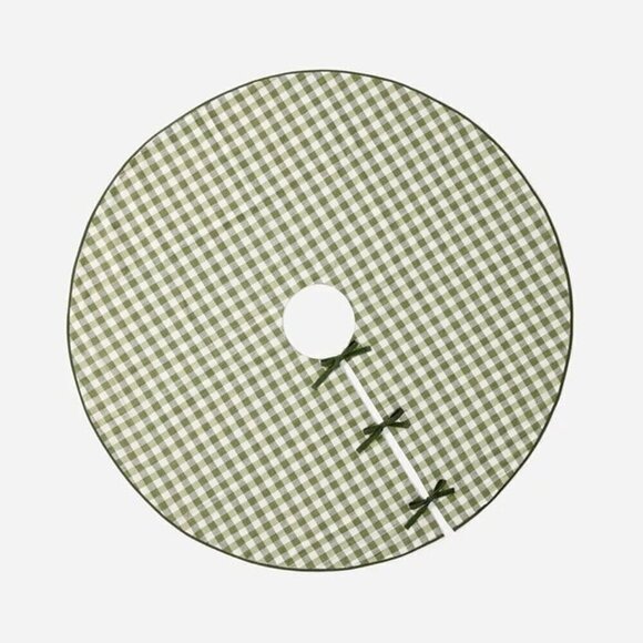 Threshold Studio McGee Gingham Tree Skirt Green - Christmas 2024